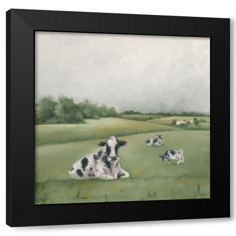Down on the Farm I Black Modern Wood Framed Art Print by Hollihocks Art