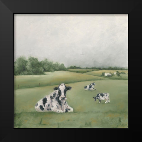 Down on the Farm I Black Modern Wood Framed Art Print by Hollihocks Art