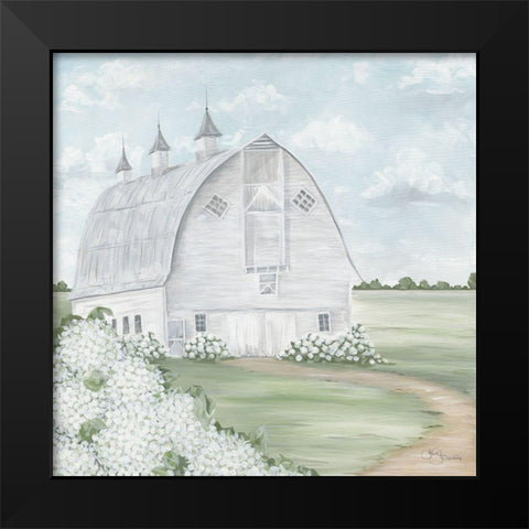 Mustardseed Barn Black Modern Wood Framed Art Print by Hollihocks Art