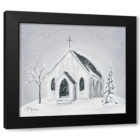 Silent Night          Black Modern Wood Framed Art Print with Double Matting by Hollihocks Art