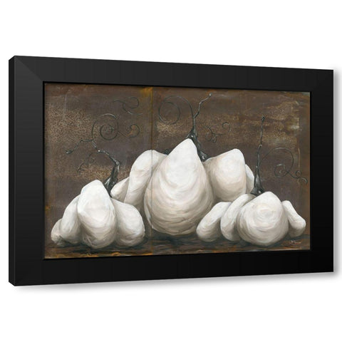 Autumn Harvest Black Modern Wood Framed Art Print by Hollihocks Art