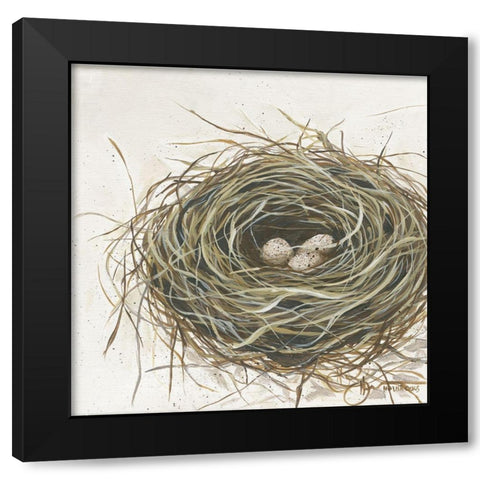 New Life Black Modern Wood Framed Art Print by Hollihocks Art