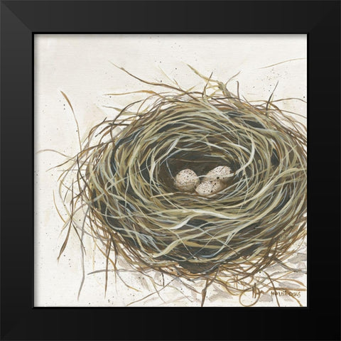 New Life Black Modern Wood Framed Art Print by Hollihocks Art