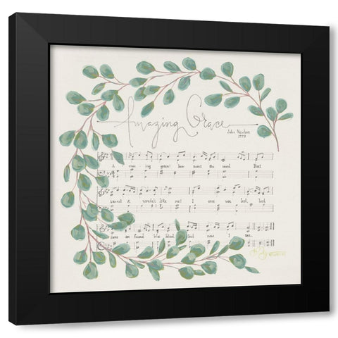 Amazing Grace Black Modern Wood Framed Art Print with Double Matting by Hollihocks Art