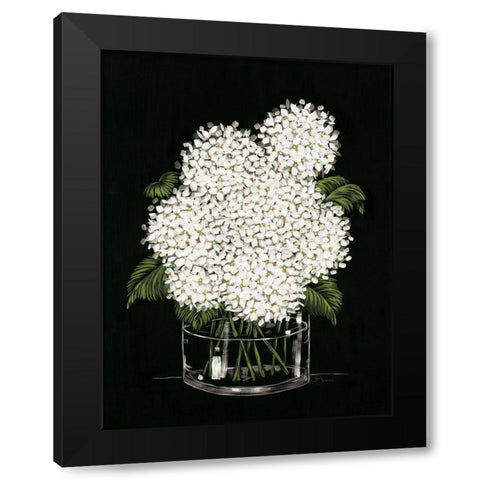 Hydrangea in Vase    Black Modern Wood Framed Art Print with Double Matting by Hollihocks Art