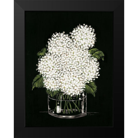 Hydrangea in Vase    Black Modern Wood Framed Art Print by Hollihocks Art