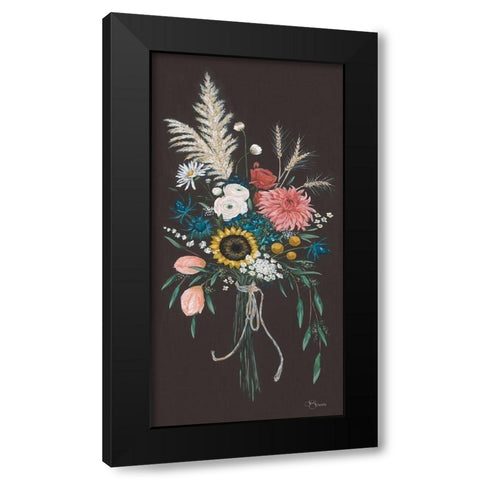 Wildflowers I Black Modern Wood Framed Art Print with Double Matting by Hollihocks Art