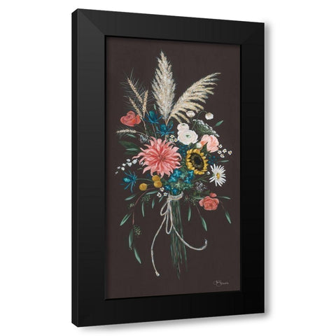 Wildflowers II Black Modern Wood Framed Art Print by Hollihocks Art