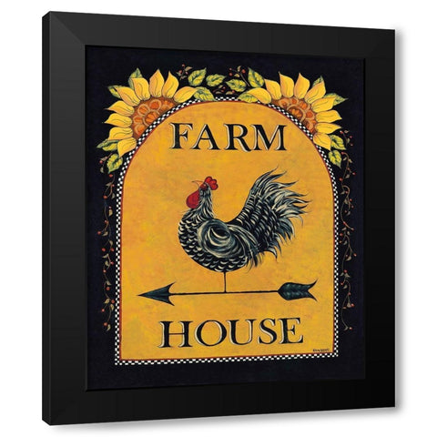 Sunny Farmhouse Black Modern Wood Framed Art Print by Hilliker, Lisa
