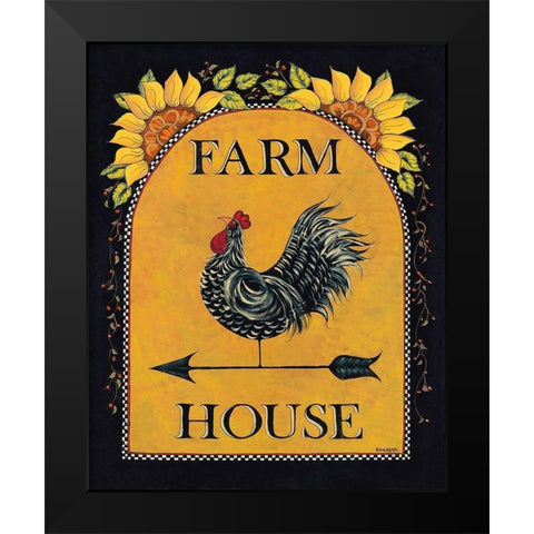 Sunny Farmhouse Black Modern Wood Framed Art Print by Hilliker, Lisa