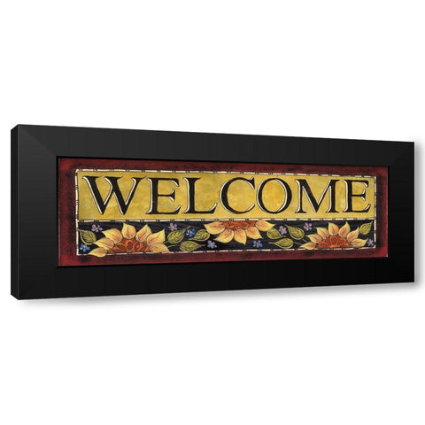 Warm Welcome I Black Modern Wood Framed Art Print by Hilliker, Lisa