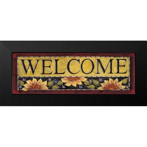 Warm Welcome I Black Modern Wood Framed Art Print by Hilliker, Lisa