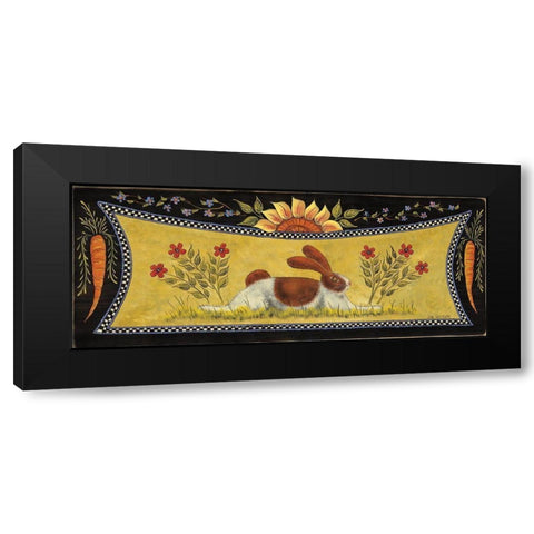 Sunny Bunny I Black Modern Wood Framed Art Print with Double Matting by Hilliker, Lisa