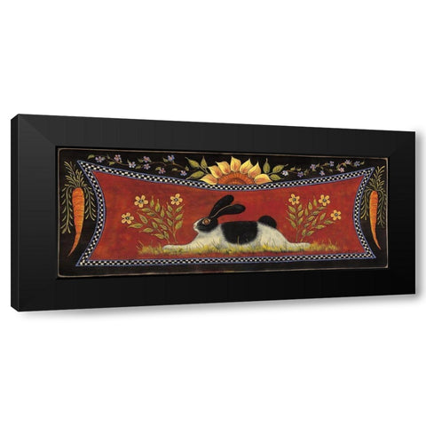 Sunny Bunny II Black Modern Wood Framed Art Print with Double Matting by Hilliker, Lisa