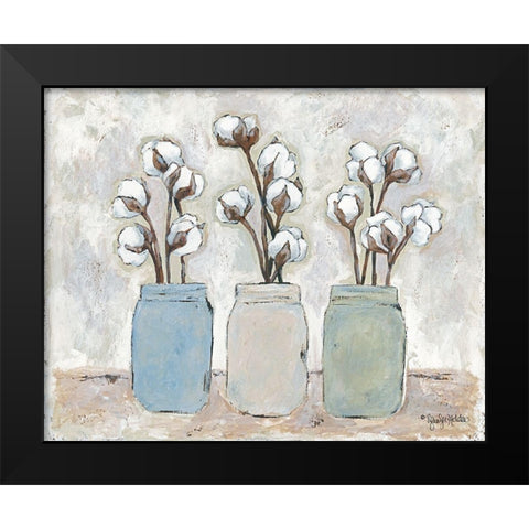 Cotton Cottage Black Modern Wood Framed Art Print by Holden, Jennifer