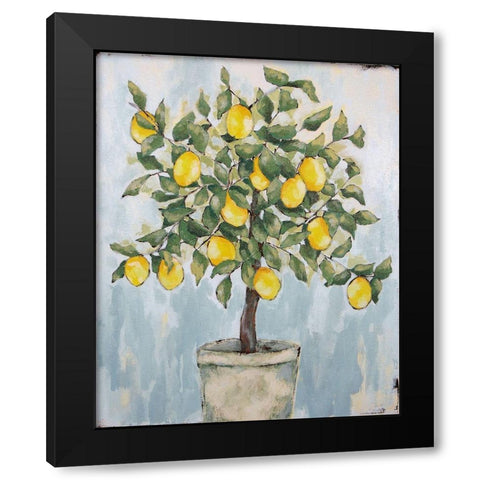 Lovely Lemons   Black Modern Wood Framed Art Print with Double Matting by Holden, Jennifer