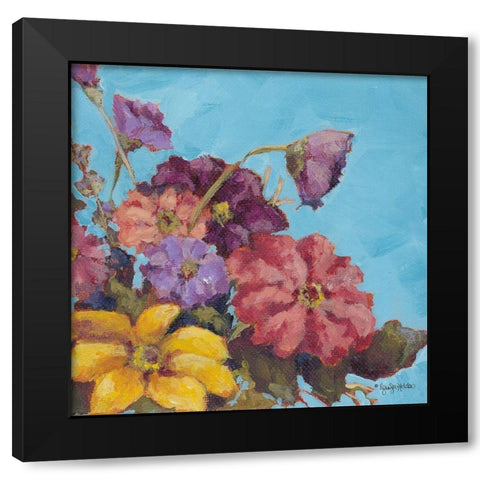 Katies Bouquet Black Modern Wood Framed Art Print by Holden, Jennifer