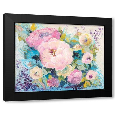 Fresh Florals Black Modern Wood Framed Art Print with Double Matting by Holden, Jennifer