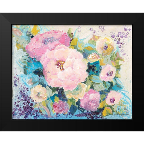 Fresh Florals Black Modern Wood Framed Art Print by Holden, Jennifer