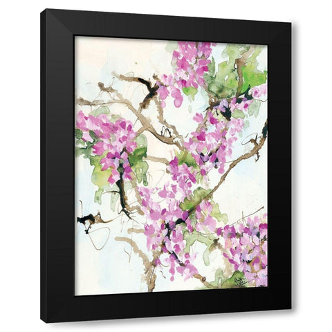 Wisteria in Bloom Black Modern Wood Framed Art Print with Double Matting by Holden, Jennifer