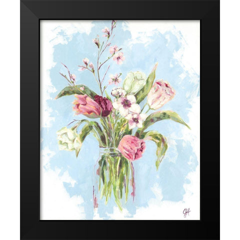 Flourish Black Modern Wood Framed Art Print by Holden, Jennifer