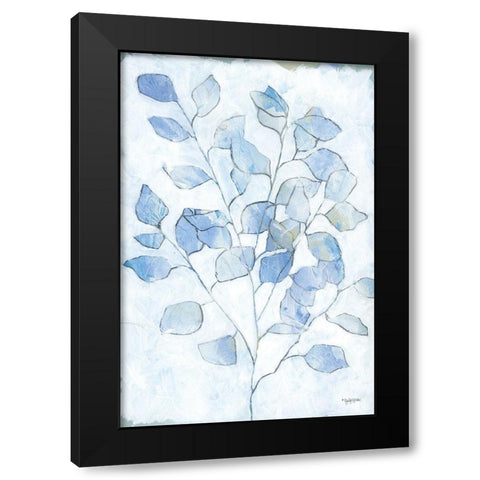 Cool Eucalyptus   Black Modern Wood Framed Art Print with Double Matting by Holden, Jennifer