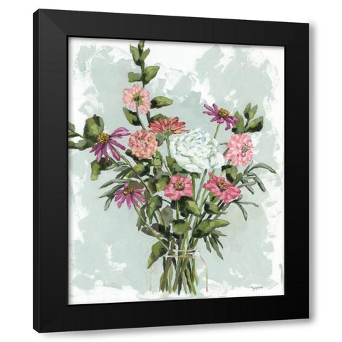 Flower Garden Bouquet Black Modern Wood Framed Art Print with Double Matting by Holden, Jennifer