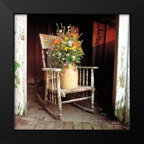 Shabby Chic Black Modern Wood Framed Art Print by Hoover, Irvin