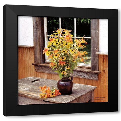 Wildflower Window Black Modern Wood Framed Art Print by Hoover, Irvin