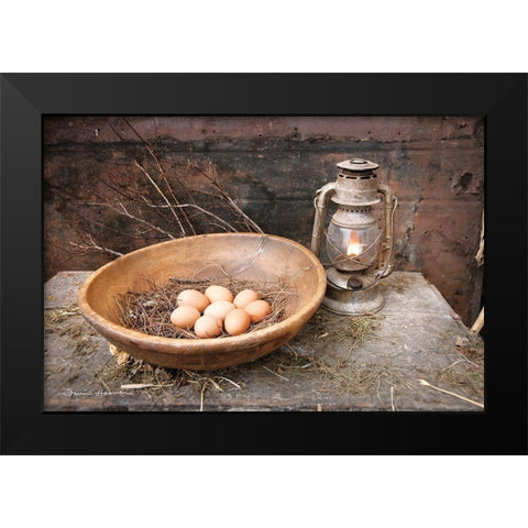 Egg Bowl Black Modern Wood Framed Art Print by Hoover, Irvin