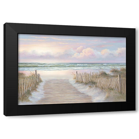 Sunrise Walk Black Modern Wood Framed Art Print with Double Matting by Janisse, Georgia