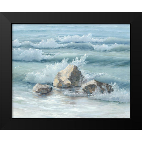 Steadfast in the Waves Black Modern Wood Framed Art Print by Janisse, Georgia