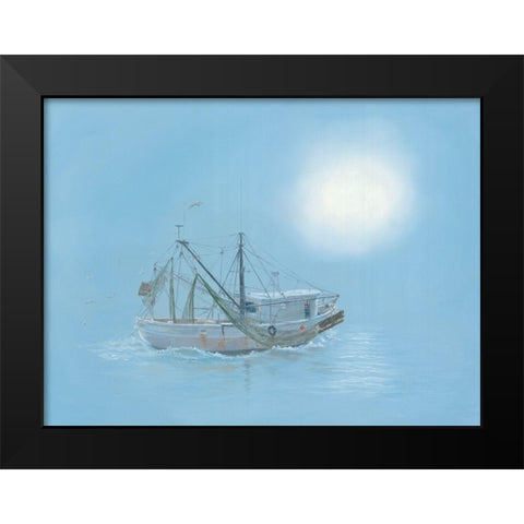 Misty Morning Black Modern Wood Framed Art Print by Janisse, Georgia