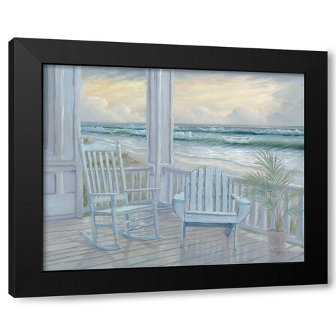 Coastal Porch II Black Modern Wood Framed Art Print by Janisse, Georgia