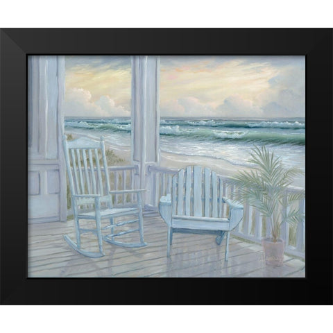 Coastal Porch II Black Modern Wood Framed Art Print by Janisse, Georgia