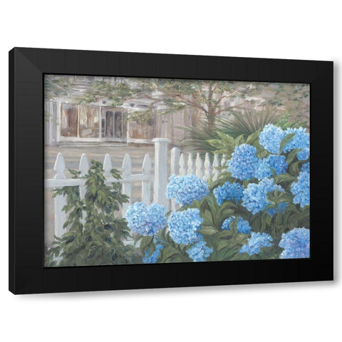 Hydrangeas Black Modern Wood Framed Art Print with Double Matting by Janisse, Georgia