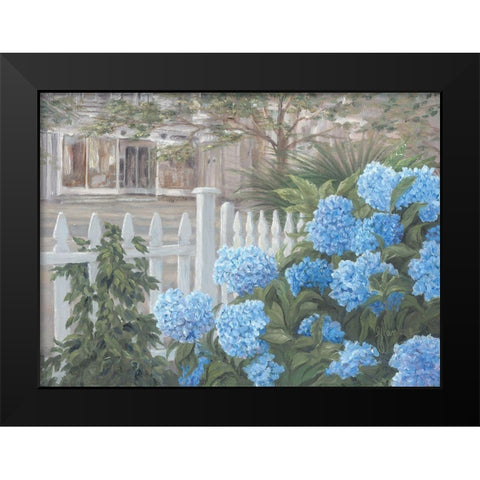 Hydrangeas Black Modern Wood Framed Art Print by Janisse, Georgia
