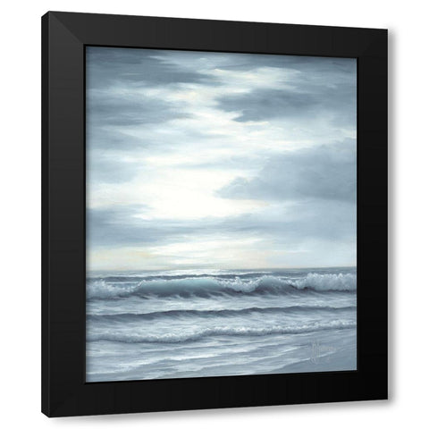 Seascape Black Modern Wood Framed Art Print with Double Matting by Janisse, Georgia