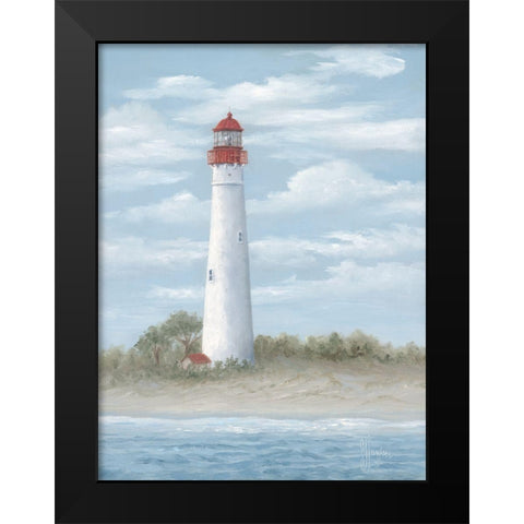 Cape May Light Black Modern Wood Framed Art Print by Janisse, Georgia