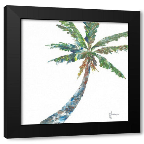 Palm II Black Modern Wood Framed Art Print with Double Matting by Janisse, Georgia