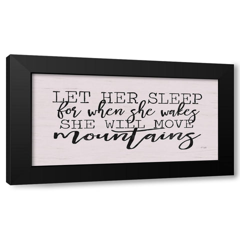 Let Her Sleep Black Modern Wood Framed Art Print by Jaxn Blvd.
