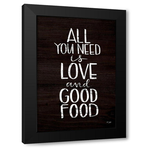 Good Food Black Modern Wood Framed Art Print by Jaxn Blvd.