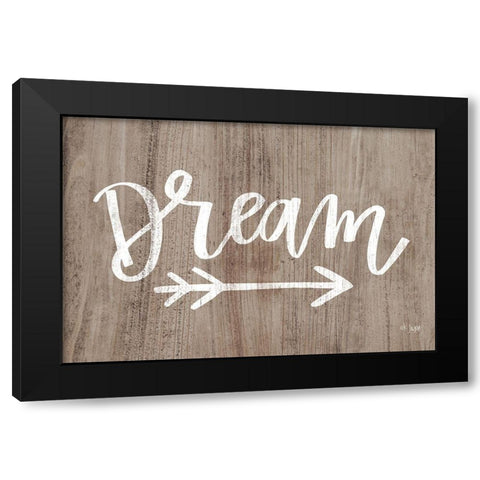 Dream Black Modern Wood Framed Art Print by Jaxn Blvd.