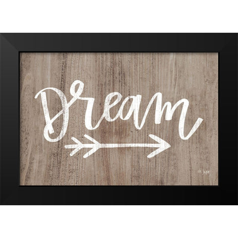 Dream Black Modern Wood Framed Art Print by Jaxn Blvd.