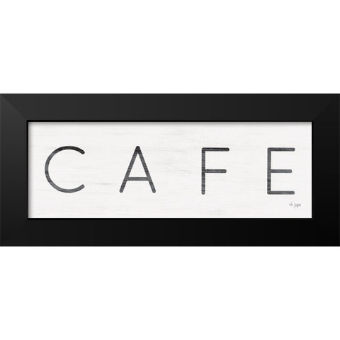 CafÃ© Black Modern Wood Framed Art Print by Jaxn Blvd.