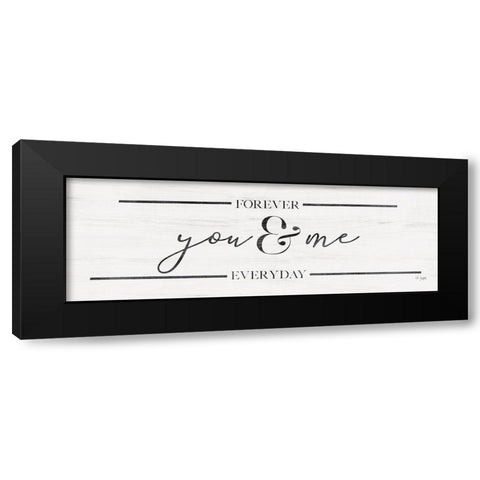 You and Me Black Modern Wood Framed Art Print by Jaxn Blvd.