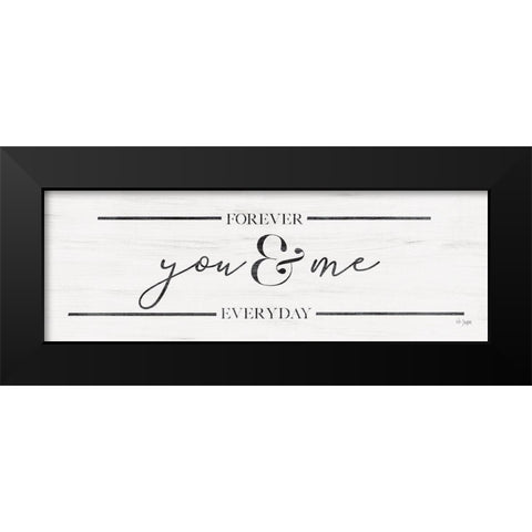 You and Me Black Modern Wood Framed Art Print by Jaxn Blvd.