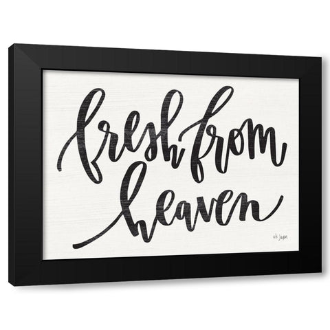 Fresh from Heaven Black Modern Wood Framed Art Print by Jaxn Blvd.