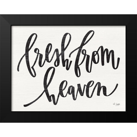 Fresh from Heaven Black Modern Wood Framed Art Print by Jaxn Blvd.