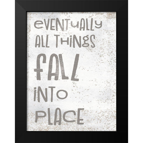 Fall Into Place Black Modern Wood Framed Art Print by Jaxn Blvd.